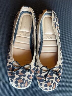 Kelly & Katie Leopard Print Ballet Flats - Tan & Black